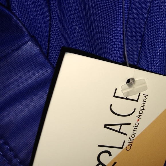 Pleather Royal Blue pencil skirt - Picture 3 of 5